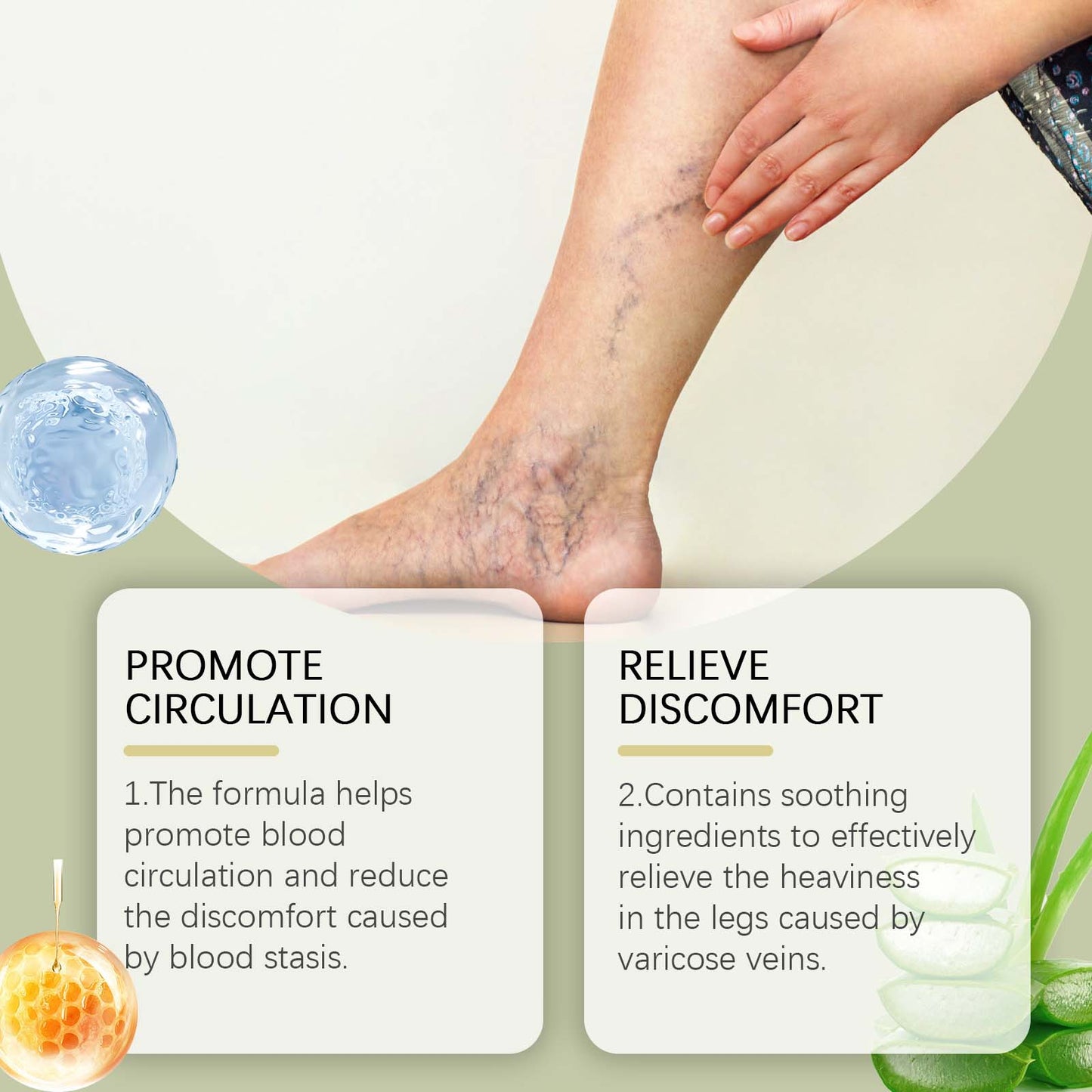 South Moon Leg Care Cream, Gentle Nourishing Massage To Relieve Leg Discomfort Daily Leg Care Cream