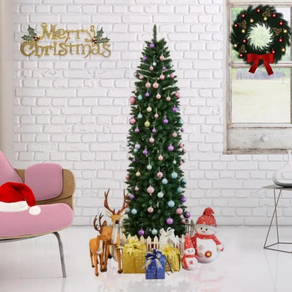 7.5ft Pointed PVC Pen Holder Christmas Tree