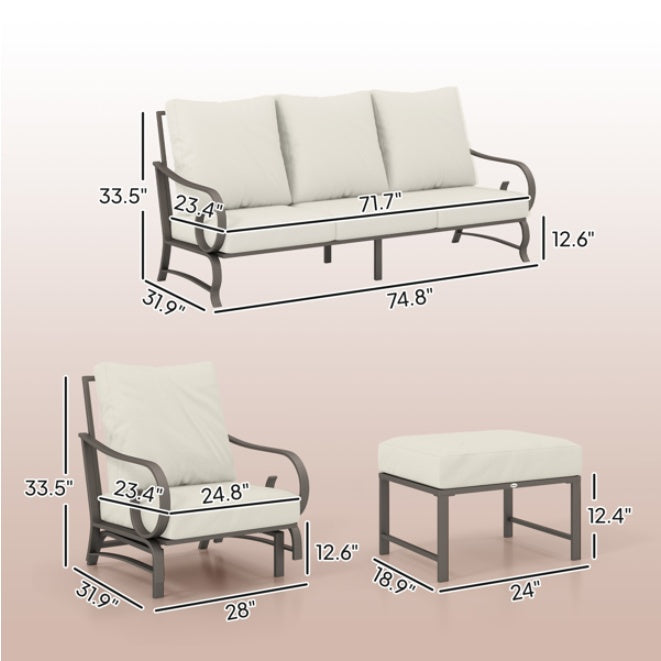 Back Yard Patio Furniture Set