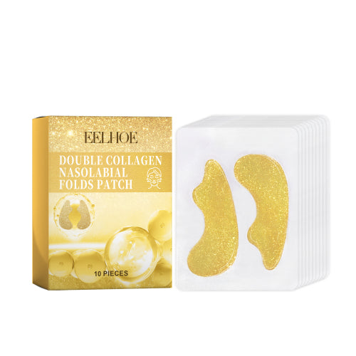 EELHOE Double Collagen Nasolabial Folds Patch, Fade Facial Fine Lines Wrinkles Anti-Wrinkle Firming Moisturizing And Nourishing