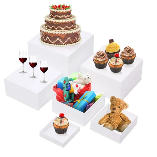 6PCS Buffet Risers Premium Food Risers For Buffet Table