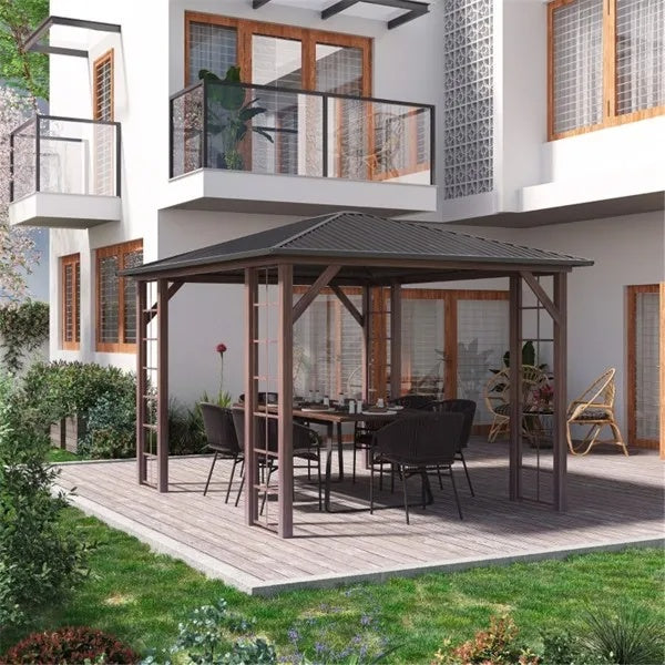 Gazebo With Galvanized Steel Roof  Swiship-Ship Prohibited By WalMart Original