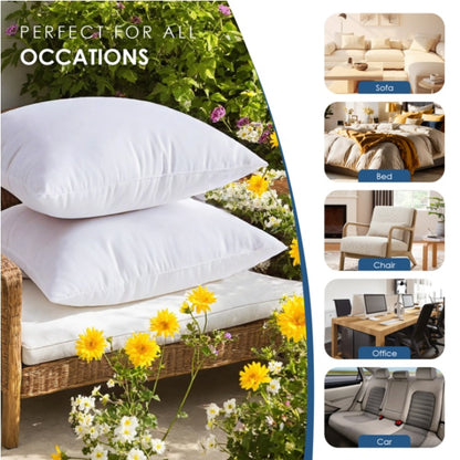 White Square Pillow With Two Bubble Bags