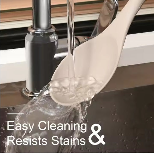 Non-Stick Silicon 12 Pcs Heat Resistant Wooden Handle Kitchen Cooking Utensils Set, Khaki Color