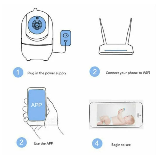 1080P WiFi Wireless Indoor Home Security Camera Night Vision Baby Pet Monitor