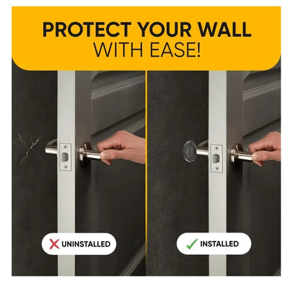 Wall Protectors 4 Pcs Of Clear Rubber Knob Self Adhesive Guard Door Bumper Reusable Solution For Stopping Damage