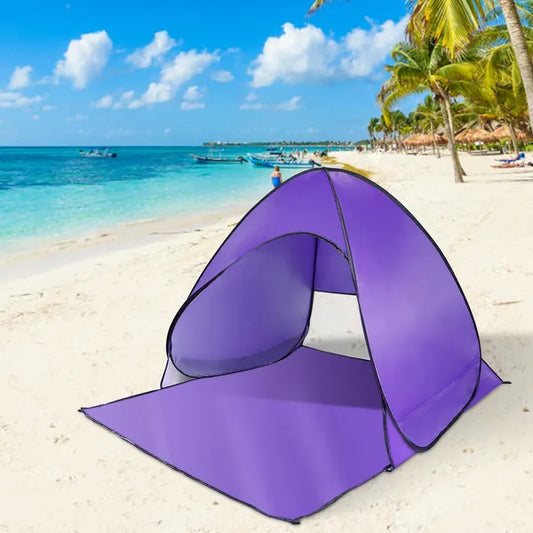Beach Tent Shade Shelter Anti-UV Automatic Waterproof Tent Canopy For Man With Net Window Storage Bag