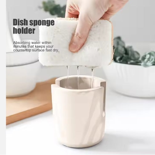Diatom Mud Sponge Rack Kitchen & Bathroom Sink Caddy For Sponges Scrubbers