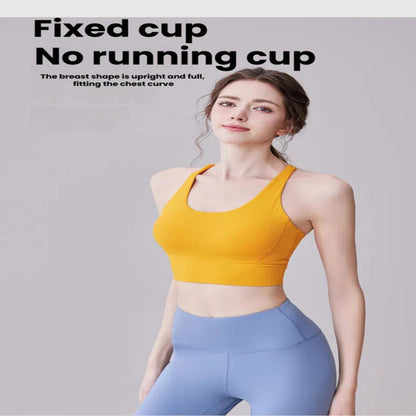 X-SHADOW JYTN011 Yoga Clothes Skin-friendly Breathable Slim Fit High Elasticity Comfort No Feeling Built-in Chest Pad Sports Shockproof