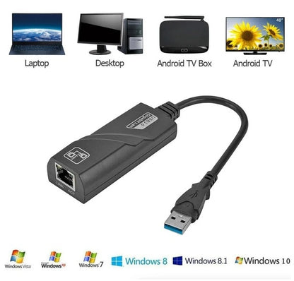 USB 3.0 Gigabit Ethernet LAN RJ45 Network Adapter For Windows PC