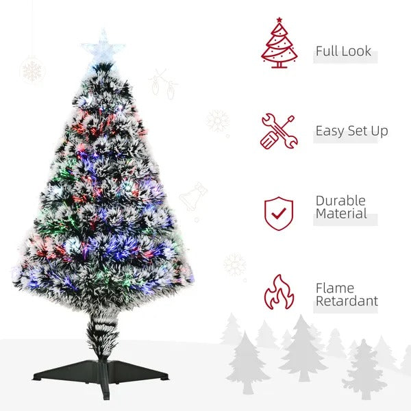 3ft Pre-Lit LED Optical Fiber Christmas Tree W  Stand