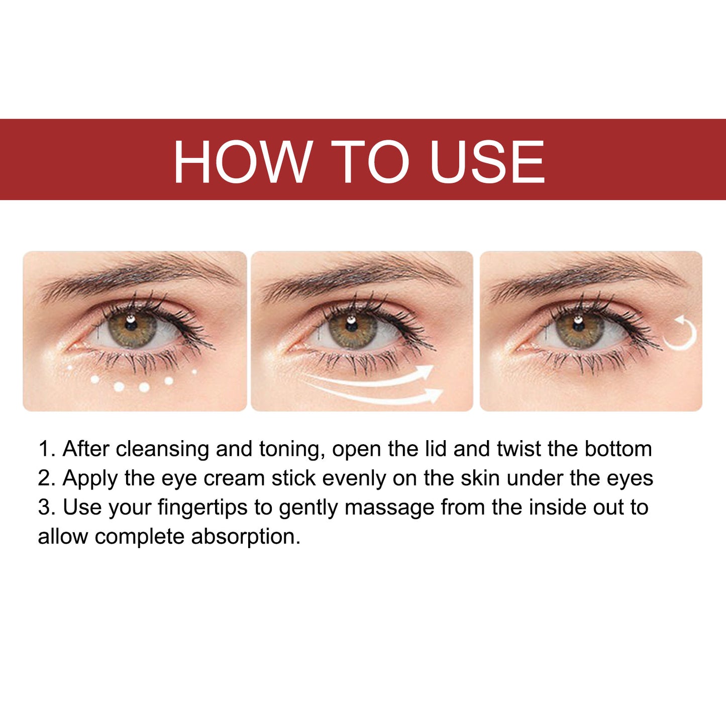 EELHOE Retinol Eye Cream Stick Helps To Reduce Fine Lines, Eye Bags, And Dark Circles While Providing Hydration And Moisturization To Firm The Skin Around The Eyes