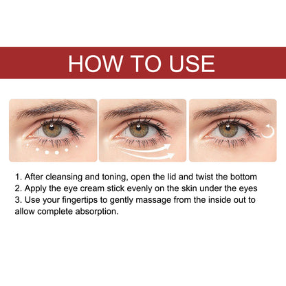 EELHOE Retinol Eye Cream Stick Helps To Reduce Fine Lines, Eye Bags, And Dark Circles While Providing Hydration And Moisturization To Firm The Skin Around The Eyes