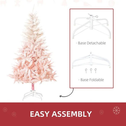 5ft Artificial Christmas Tree Home Decoration Automatic Open White