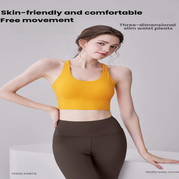 X-SHADOW JYTN011 Yoga Clothes Skin-friendly Breathable Slim Fit High Elasticity Comfort No Feeling Built-in Chest Pad Sports Shockproof