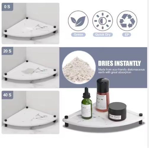 Diatomaceous Earth Sink Tray Stone Home Sink Caddy Kitchen Bathroom Instant Dry Sink Organizer