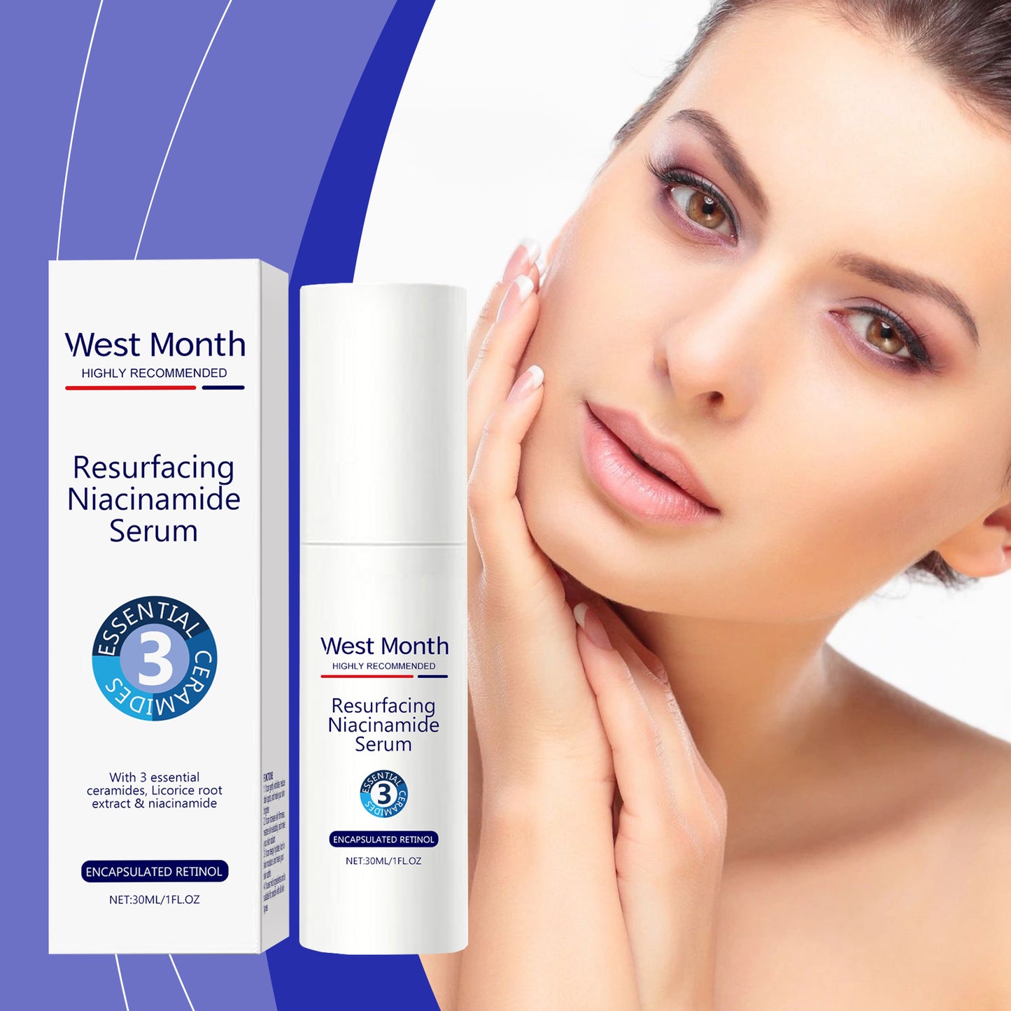 West&Month Nicotinamide Essence Emulsion, Nicotinamide Multi-Emulsion Hydrates, Moisturizes, Brightening, Silken And Tender Skin