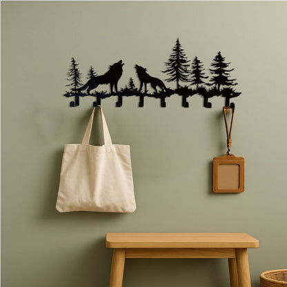Wolf Key Holder Wall Mount