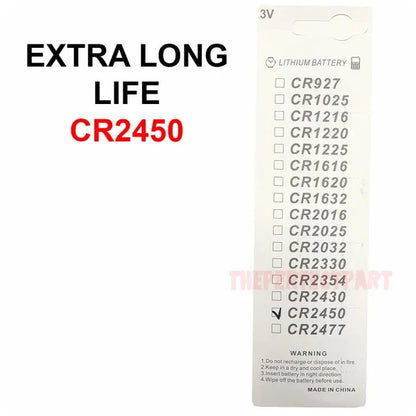 5 PACK Super Long CR2450 ECR 2450 3v LITHIUM Coin Cell Battery Exp. 2029