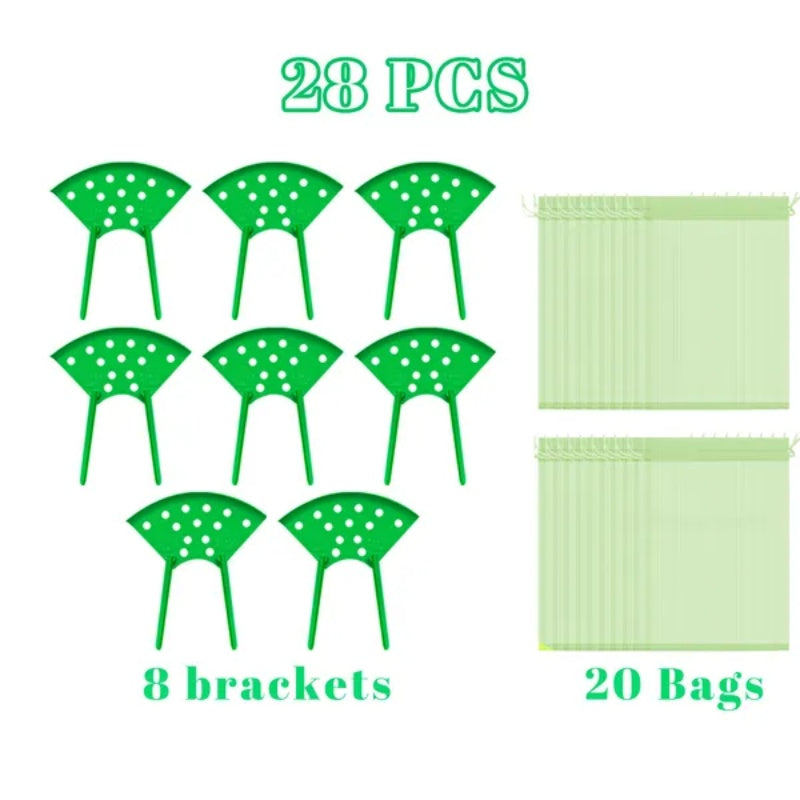 8Pcs Strawberry Planting Kit With 20Pcs Insect-proof Mesh Bag Reusable Strawberry Growing Racks Frame Protecting Strawberry Plants