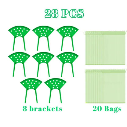 8Pcs Strawberry Planting Kit With 20Pcs Insect-proof Mesh Bag Reusable Strawberry Growing Racks Frame Protecting Strawberry Plants