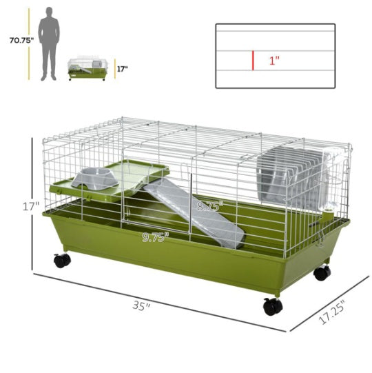 Small Animal Cage, Rolling Bunny Cage, Guinea Pig Cage