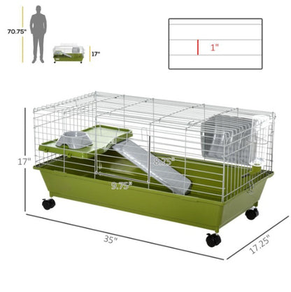 Small Animal Cage, Rolling Bunny Cage, Guinea Pig Cage