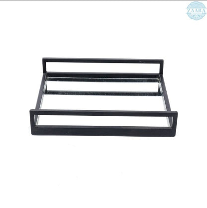 Handcrafted Glass With Metal Frame Serving Tray