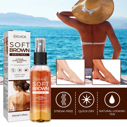 EELHOE TANNING AID SPRAY TANNING AID Natural Bronze Wheat Color Tanning Aid Spray