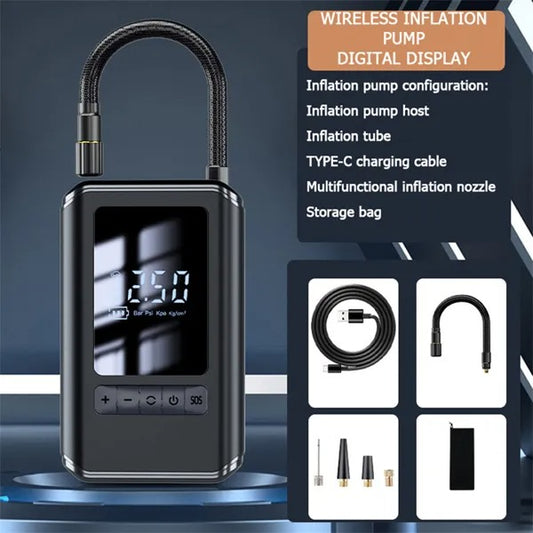 Mini Tire Inflator Tire Car Air Compressor LED Digital Display Air Compressor LED Lighting Can Be Used As A Power Bank
