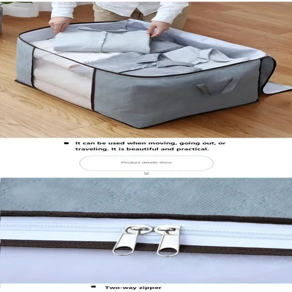 2-Pack Large Storage Bags With Clear Window  Reinforced Handles