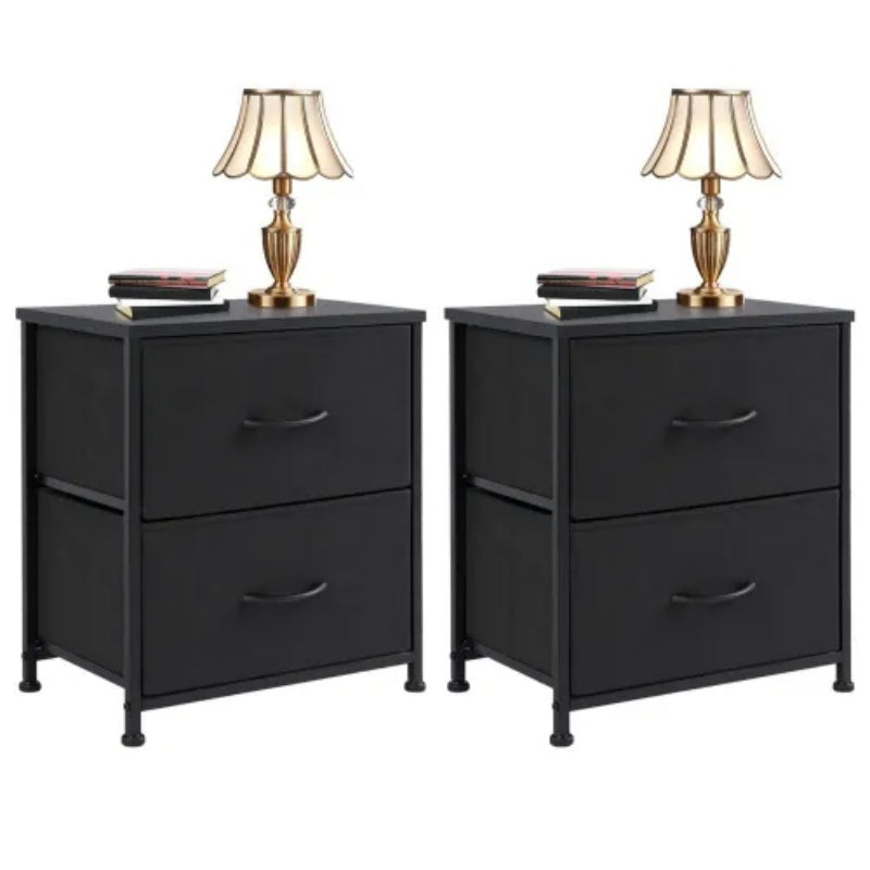 Living Room Cabinet Layers Set Of 2 Fabric Drawers Beside Nightstand Table