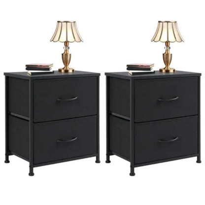 Living Room Cabinet Layers Set Of 2 Fabric Drawers Beside Nightstand Table