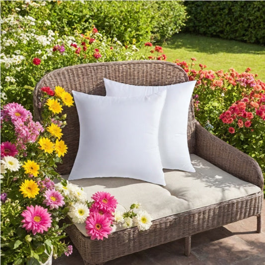 White Square Pillow With Two Bubble Bags