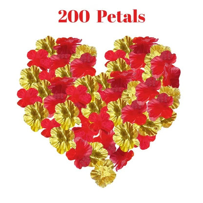 200 Pcs Artificial Silk Rose Petals For Graduation Black Green Red Purple Blue Golden Mix Color Fake Flowers Petals For Graduation Ceremony Wedding Party Anniversary Romantic Night Supplies