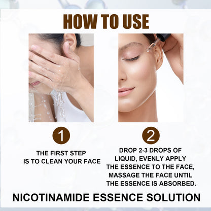 EELHOE Shrink Pore And Brighten Skin Essence, Moisturize And Lighten Spots Shrink Pores Nicotinamide Original Solution Essence