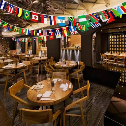 Countries String Flag International Bunting Banners World Flag Banner Decoration For Festivals Sports Clubs Bars Celebrations Party Decorations Mother's Day Graduation