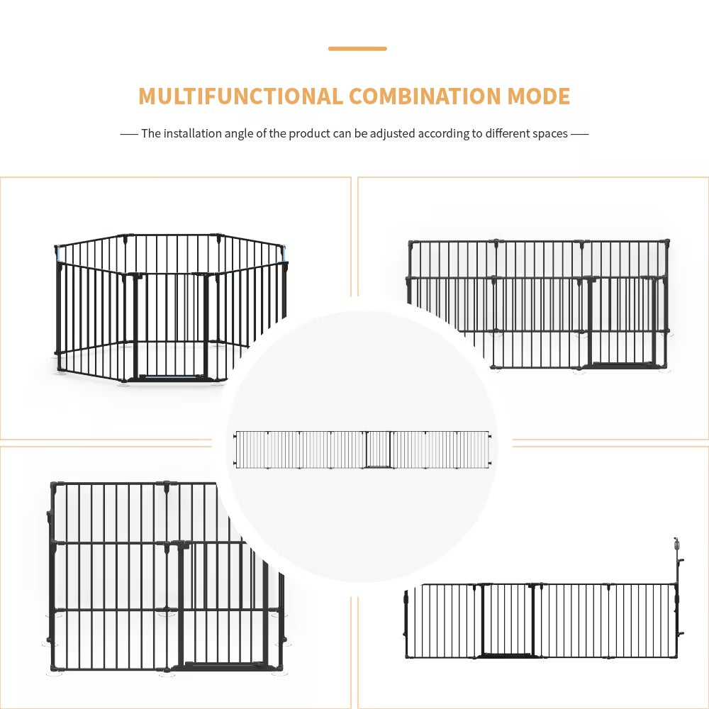 Heavy Duty Supermarket Shopping Basket Design Metal Storage Wholesale Black 8-piece Fence