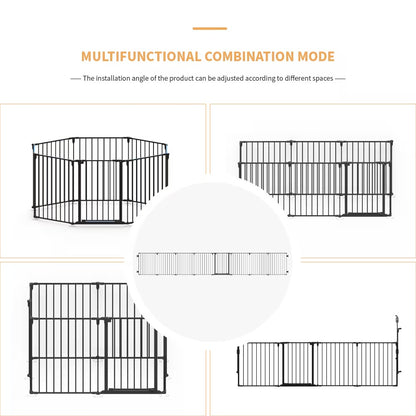 Heavy Duty Supermarket Shopping Basket Design Metal Storage Wholesale Black 8-piece Fence