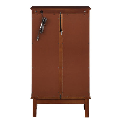 Curio Cabinet Lighted Curio Diapaly Cabinet With Adjustable Shelves And Mirrored Back Panel, Tempered Glass Doors