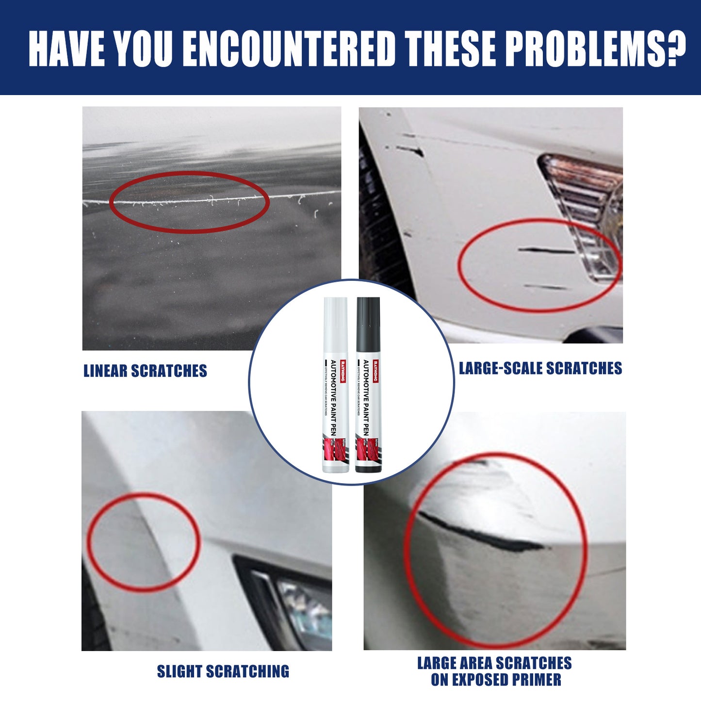 Rayhong Car Touch-Up Paint Pen Scratch Repair Paint Damage Repair Pen