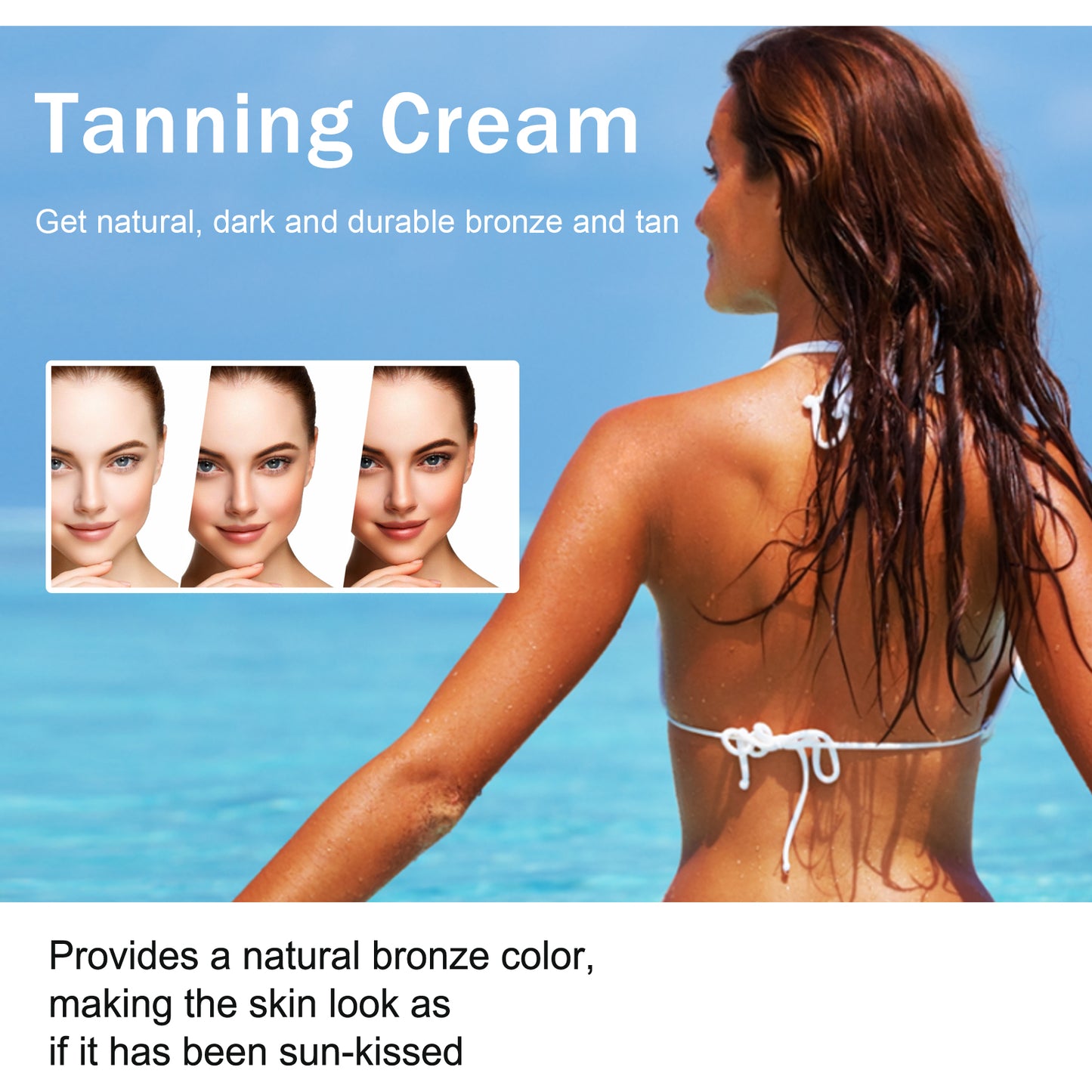 EELHOE Tanning Cream, Outdoor Beach Tanning Helps Tan Wheat Tan Moisturizes Skin And Helps Tan Skin