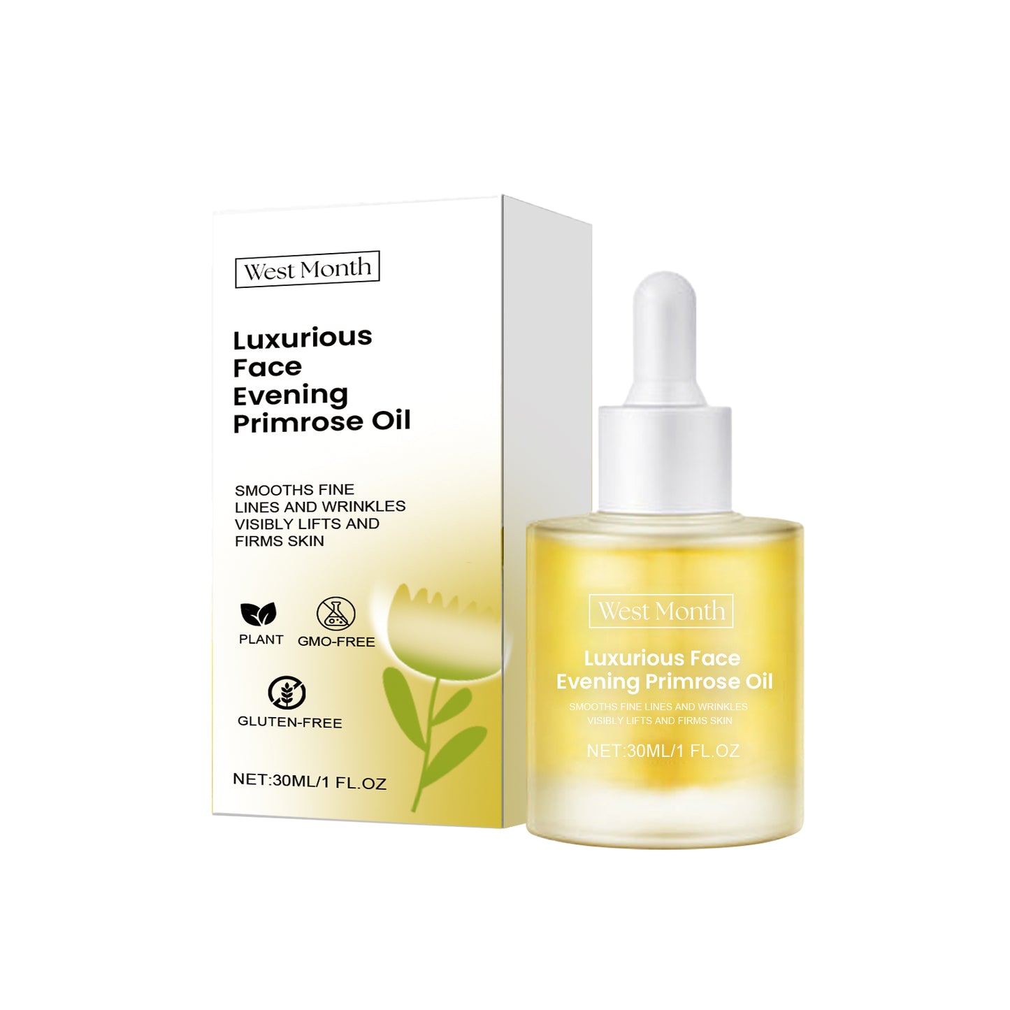 West&Month Primrose Essential Oil, Moisturizing, Anti-Wrinkle, Firming, Light Line, Moisturizing And Nourishing Facial Essence