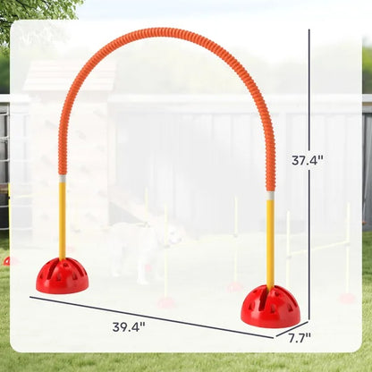 4 Piece Dog Agility Course Backyard Set , Carry Bag