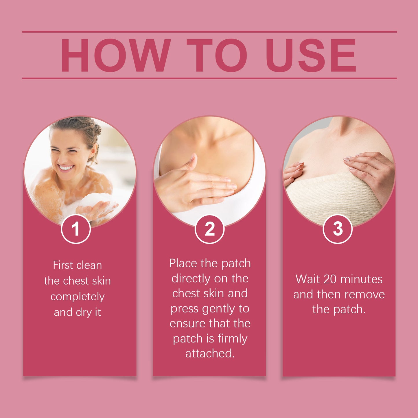 West&Month Women's Chest Patch, Support Chest Gentle Nourish Chest Invisible Breathable Round Thin