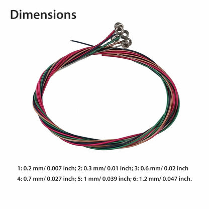 3 Sets Of 6 Guitar Strings Replacement Steel String For Acoustic Guitar 1st-6th