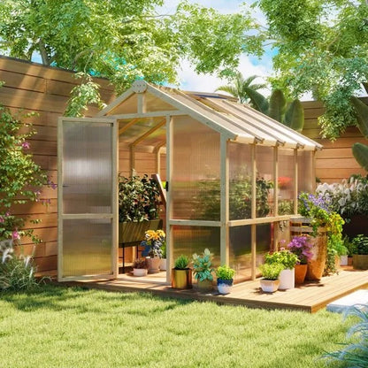 Wooden Walk-in Greenhouse Kit  Amazon Shipping Prohibited By WalMart