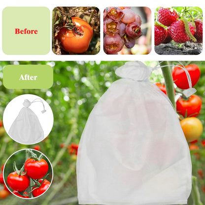 50Pcs Fruit Protection Bags Reusable Non-woven Fruit Cover With Drawstring