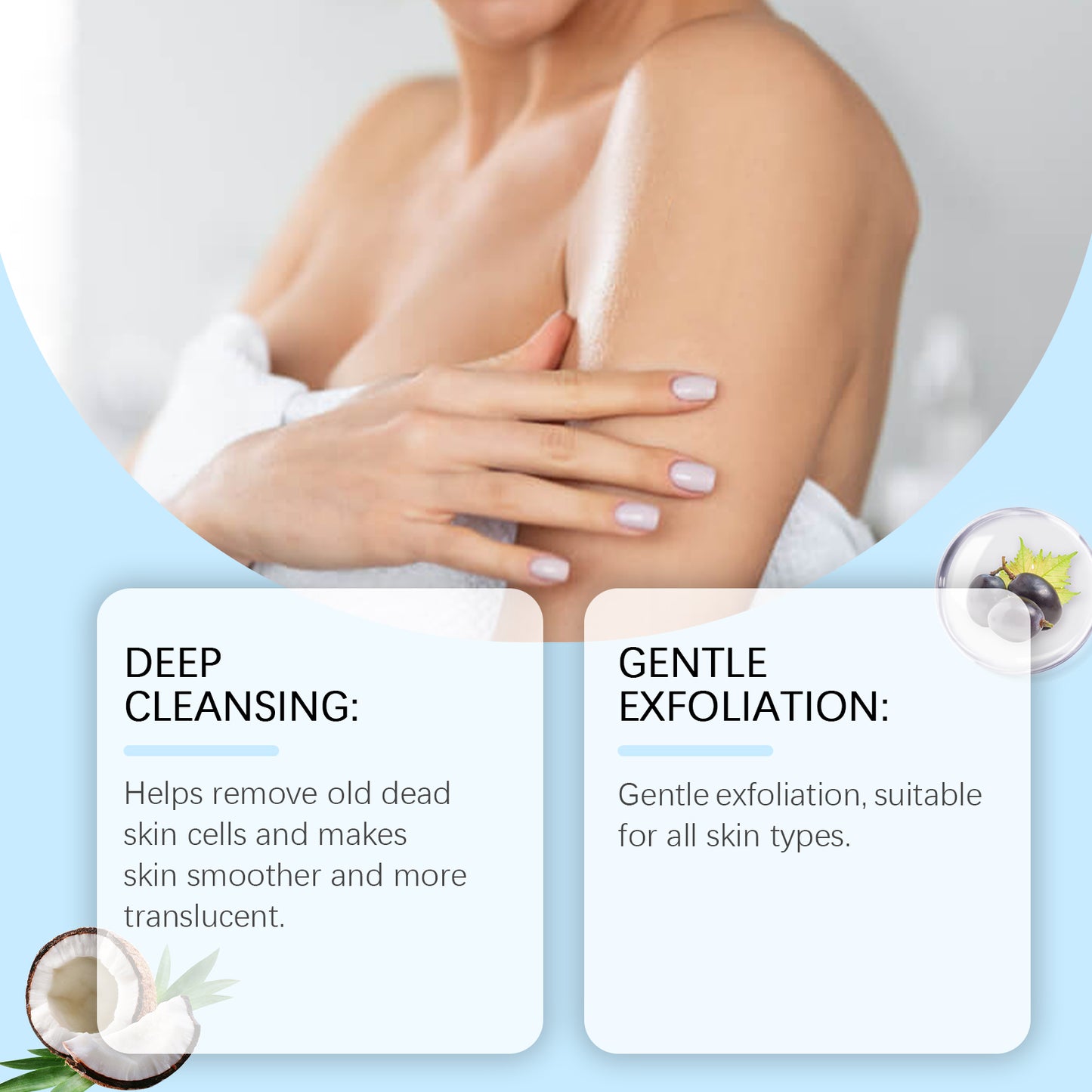 West&Month Exfoliating Body Scrub, Clear Skin, Remove Dead Skin, Smooth And Brightening Skin Scrub