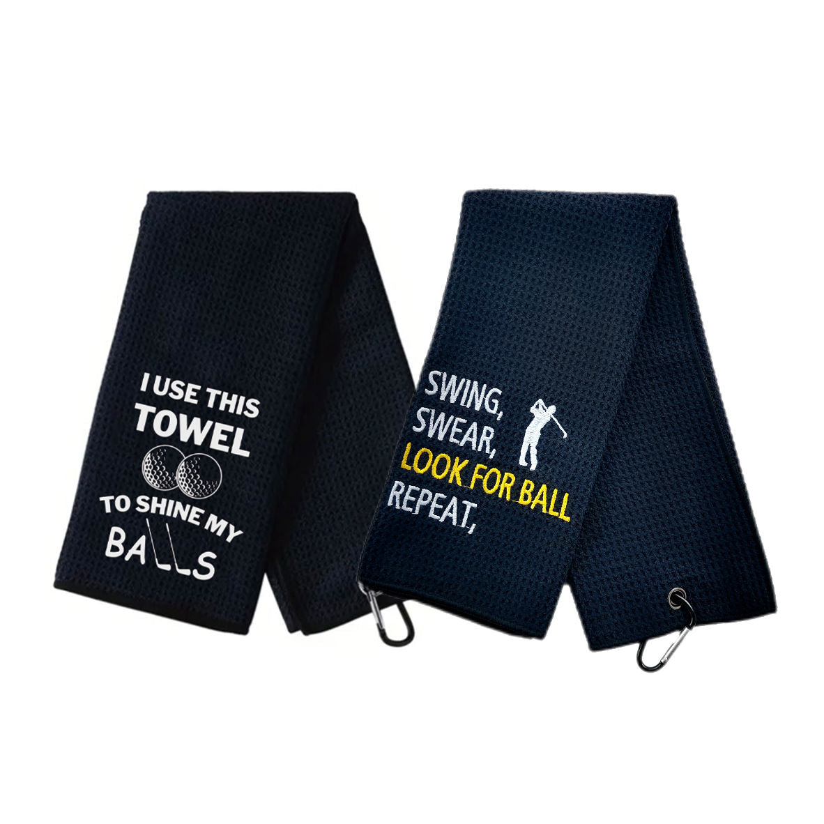 Two-piece Set Super Water Absorbent Printed Microfiber Embroidery Golf Towel